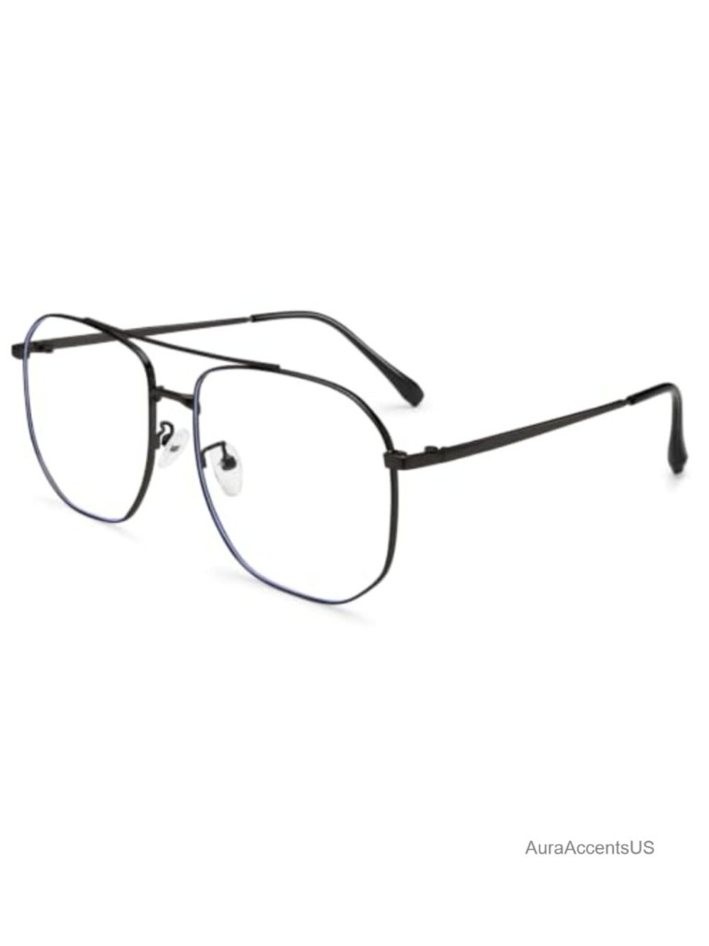 Retro Aviator Blue Light Blocking Glasses Metal Frame Computer Eyewear